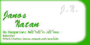 janos natan business card